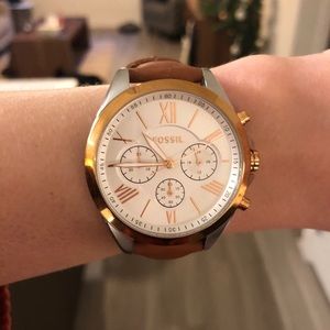 Fossil Rose Gold/Silver Tone Stainless Steel Watch